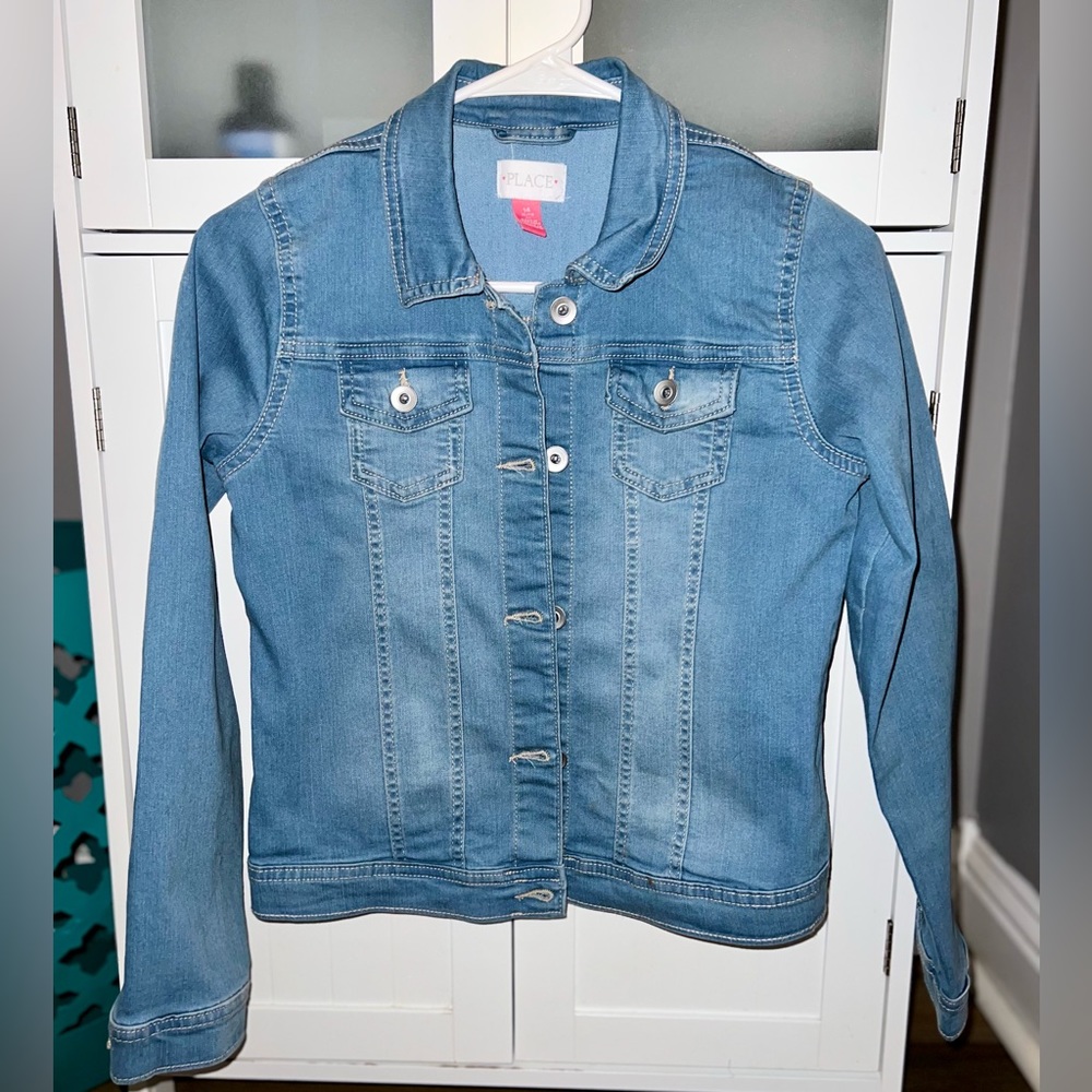 Girls Denim Light-wash Jean Jacket